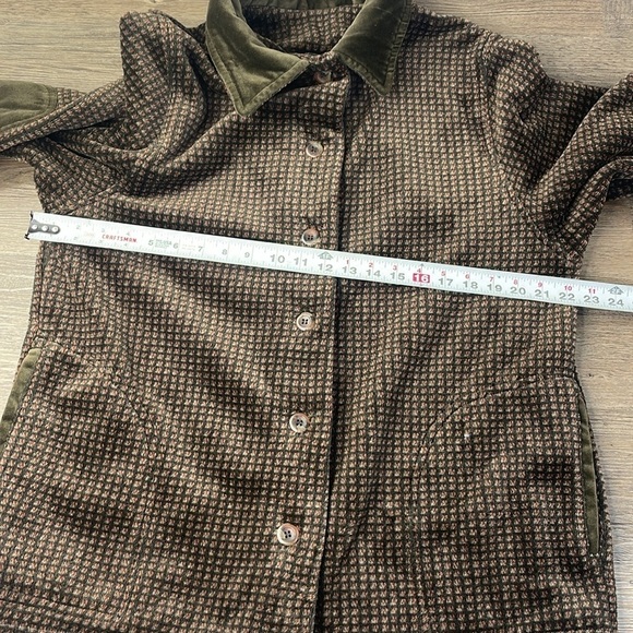 Cambridge Dry Goods Women’s Brown Black Button Up Polar Fleece, size XL - Picture 7 of 10